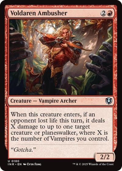 Voldaren Ambusher (INR) #180 Uncommon (Damaged) Innistrad Remastered Magic: The Gathering: 2025