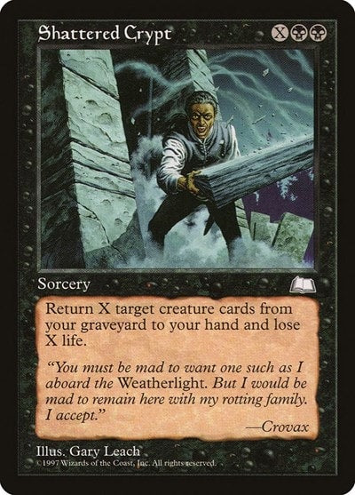 Shattered Crypt (WTH) #80 Common Weatherlight Magic: The Gathering: 1997