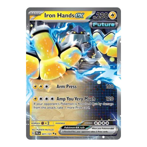 Iron Hands ex - 031/131 (PRE) #031/131 Double Rare (Holofoil Near Mint) SV: Prismatic Evolutions Pokemon: 2025