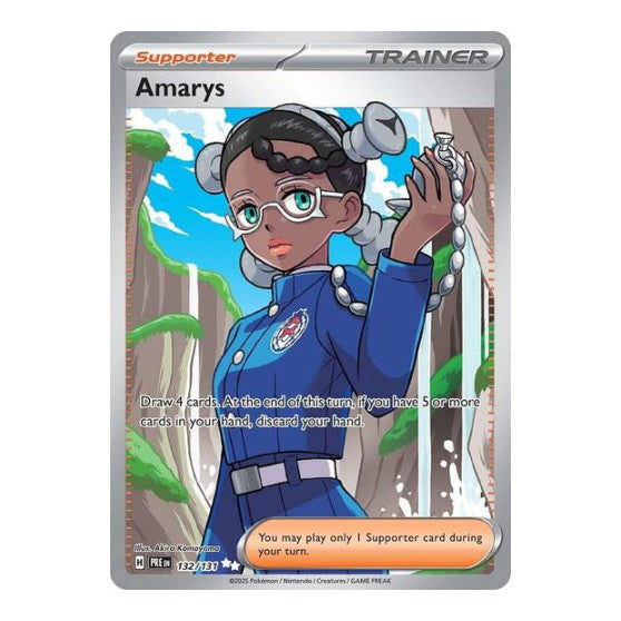 Amarys - 132/131 (PRE) #132/131 Ultra Rare (Holofoil Near Mint) SV: Prismatic Evolutions Pokemon: 2025