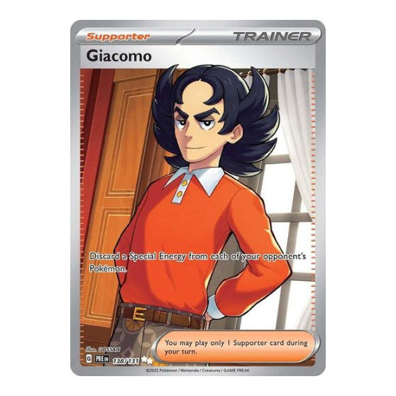 Giacomo (PRE) #138/131 Ultra Rare (Holofoil Near Mint) SV: Prismatic Evolutions Pokemon: 2025
