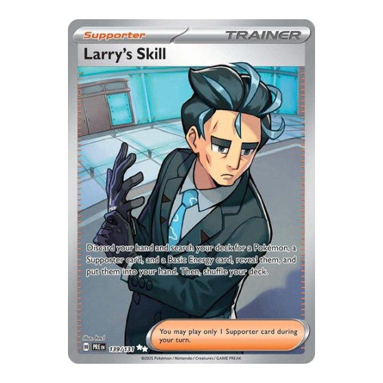Larry's Skill - 139/131 (PRE) #139/131 Ultra Rare (Holofoil Near Mint) SV: Prismatic Evolutions Pokemon: 2025