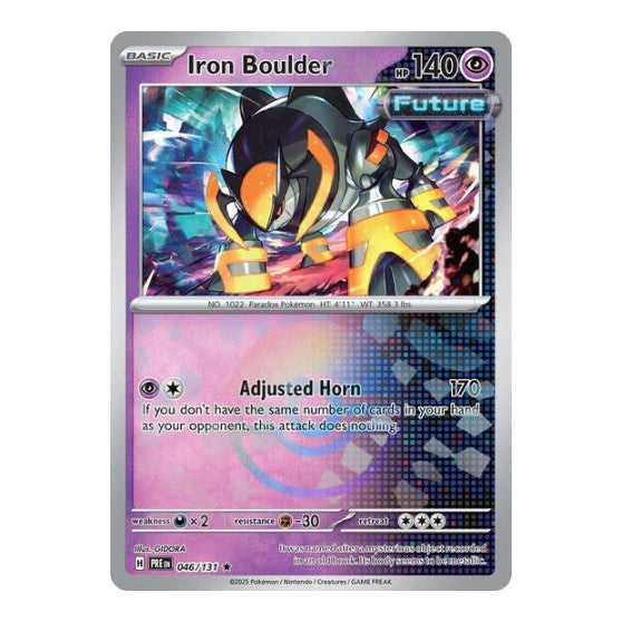 Iron Boulder (Poke Ball Pattern) (PRE) #046/131 Rare (Holofoil Near Mint) SV: Prismatic Evolutions Pokemon: 2025