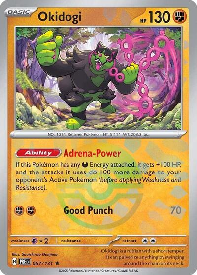 Okidogi Poke Ball Pattern (PRE) #057/131 Rare (Holofoil Near Mint) SV: Prismatic Evolutions Pokemon: 2025