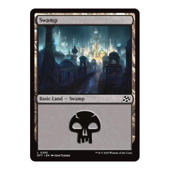 Swamp (0285) (DFT) #285 Land (Foil Lightly Played) Aetherdrift Magic: The Gathering: 2025