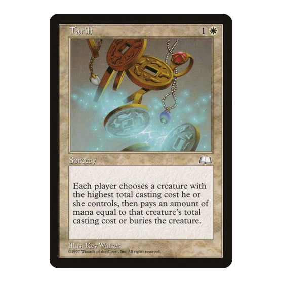 Tariff (WTH) #28 Rare (Lightly Played) Weatherlight Magic: The Gathering: 1997