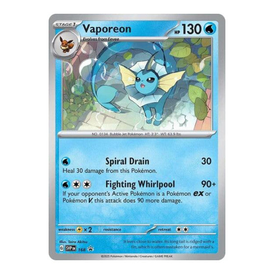 Vaporeon - 168 (Cosmos Holo) (SVP) #168 Promo SV: Scarlet & Violet Promo Cards Pokemon: 2023