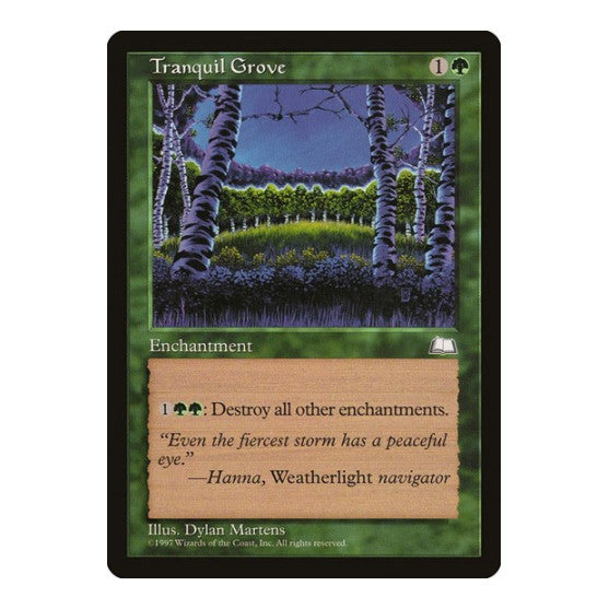 Tranquil Grove (WTH) #142 Rare (Lightly Played) Weatherlight Magic: The Gathering: 1997