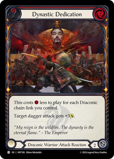 Dynastic Dedication Red () #HNT108 Common (Lightly Played) The Hunted Flesh and Blood TCG: 2025