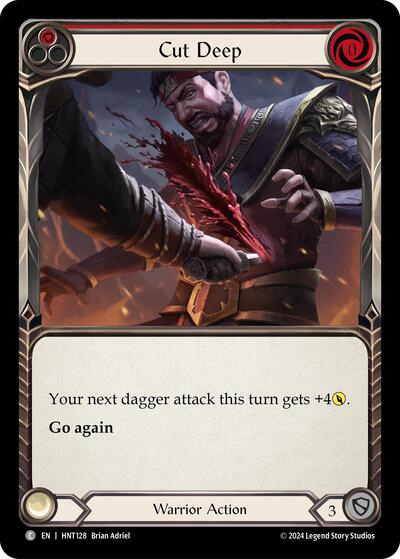 Cut Deep Red () #HNT128 Common (Lightly Played) The Hunted Flesh and Blood TCG: 2025