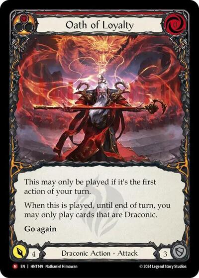Oath of Loyalty () #HNT149 Majestic (Near Mint) The Hunted Flesh and Blood TCG: 2025