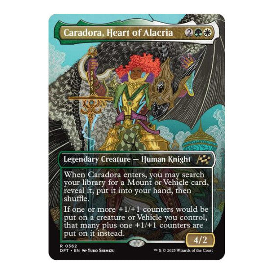 Caradora, Heart of Alacria (Borderless) (DFT) #362 Rare (Lightly Played) Aetherdrift Magic: The Gathering: 2025