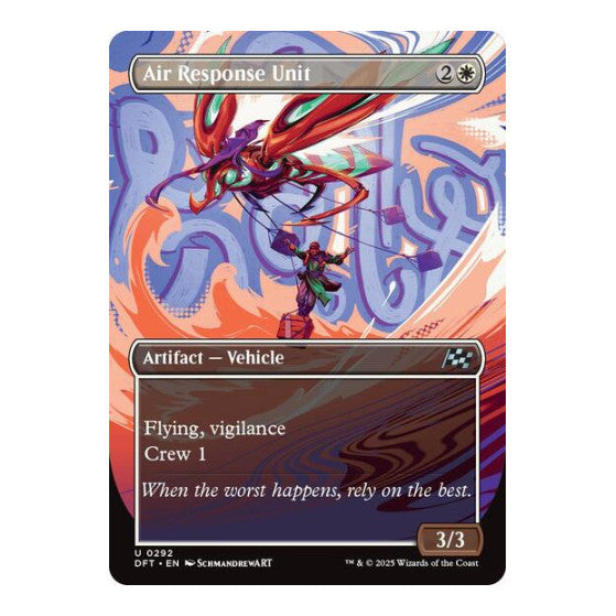 Air Response Unit (Borderless) (DFT) #292 Uncommon (Foil Lightly Played) Aetherdrift Magic: The Gathering: 2025