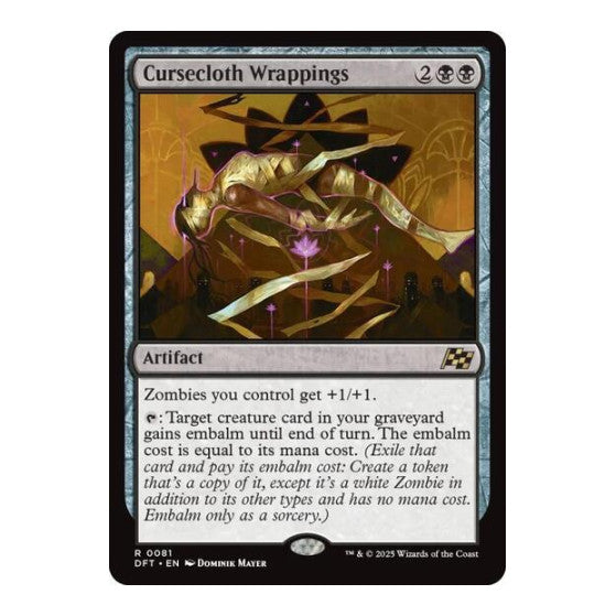 Cursecloth Wrappings (DFT) #81 Rare (Lightly Played) Aetherdrift Magic: The Gathering: 2025