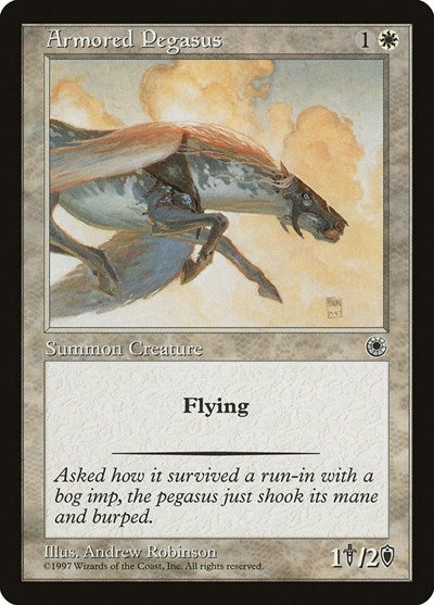 Armored Pegasus (POR) #6 Common (Near Mint) Portal Magic: The Gathering: 1997