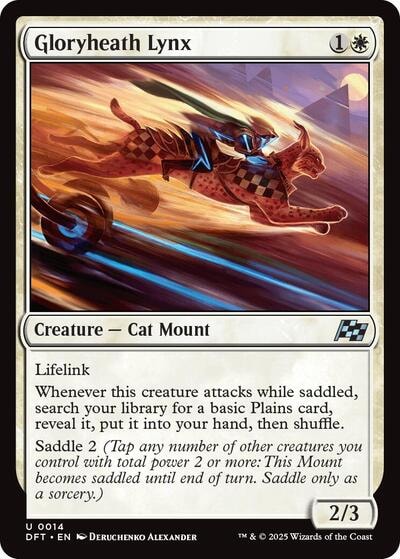 Gloryheath Lynx (DFT) #14 Uncommon (Lightly Played) Aetherdrift Magic: The Gathering: 2025