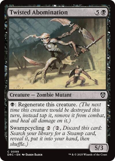 Twisted Abomination (DRC) #99 Common (Lightly Played) Commander: Aetherdrift Magic: The Gathering: 2025