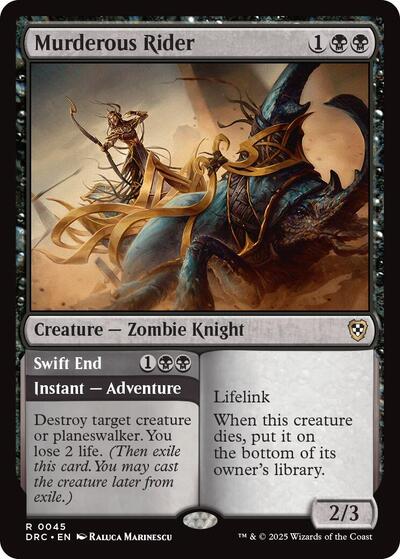 Murderous Rider (DRC) #45 Rare (Lightly Played) Commander: Aetherdrift Magic: The Gathering: 2025