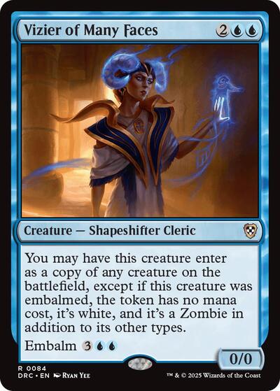 Vizier of Many Faces (DRC) #84 Rare (Lightly Played) Commander: Aetherdrift Magic: The Gathering: 2025