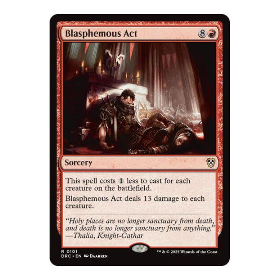 Blasphemous Act (DRC) #101 Rare (Heavily Played) Commander: Aetherdrift Magic: The Gathering: 2025