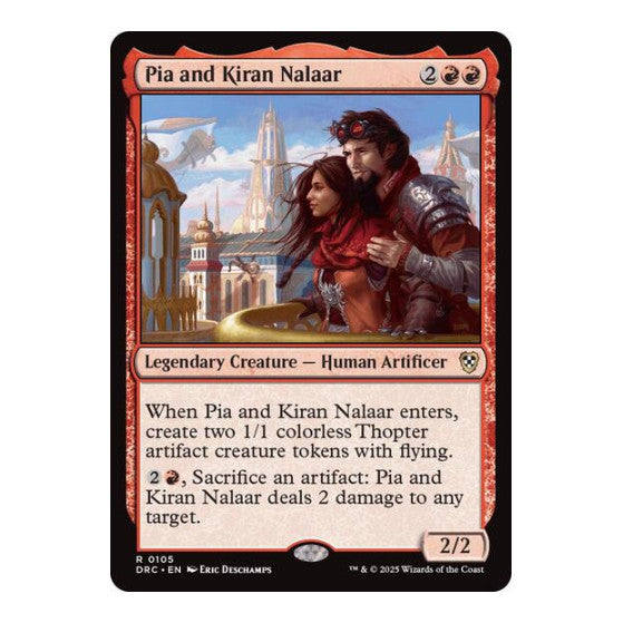 Pia and Kiran Nalaar (DRC) #105 Rare (Lightly Played) Commander: Aetherdrift Magic: The Gathering: 2025