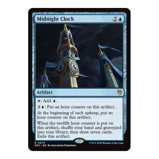 Midnight Clock (DRC) #79 Rare (Lightly Played) Commander: Aetherdrift Magic: The Gathering: 2025