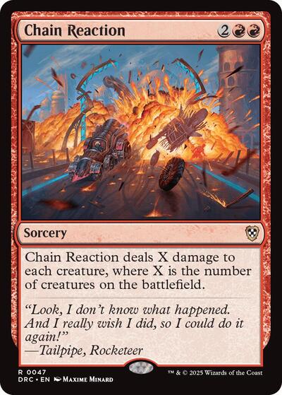 Chain Reaction (DRC) #47 Rare (Lightly Played) Commander: Aetherdrift Magic: The Gathering: 2025