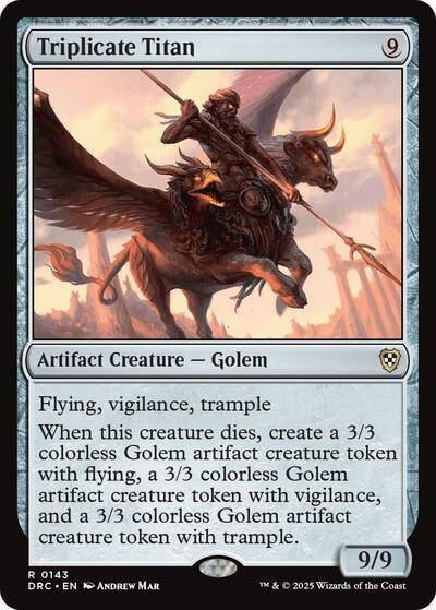 Triplicate Titan (DRC) #143 Rare (Lightly Played) Commander: Aetherdrift Magic: The Gathering: 2025