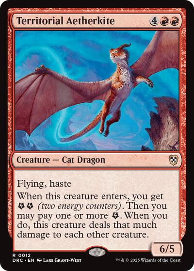 Territorial Aetherkite (DRC) #12 Rare (Lightly Played) Commander: Aetherdrift Magic: The Gathering: 2025