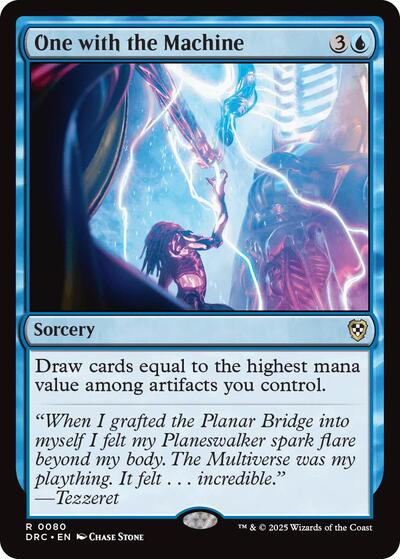 One with the Machine (DRC) #80 Rare (Lightly Played) Commander: Aetherdrift Magic: The Gathering: 2025