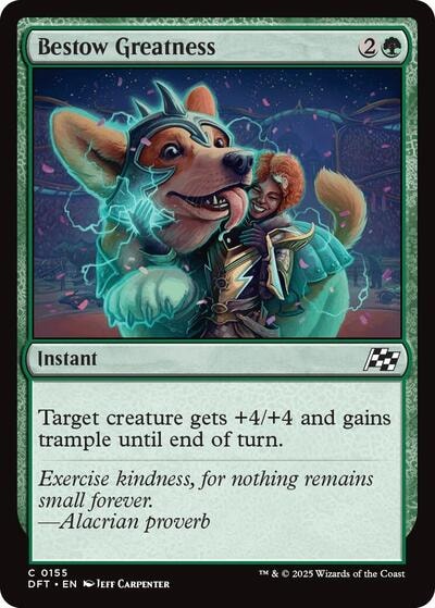 Bestow Greatness (DFT) #155 Common Aetherdrift Magic: The Gathering: 2025