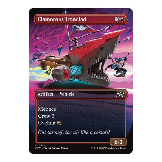 Clamorous Ironclad (Borderless) (DFT) #312 Common (Lightly Played) Aetherdrift Magic: The Gathering: 2025