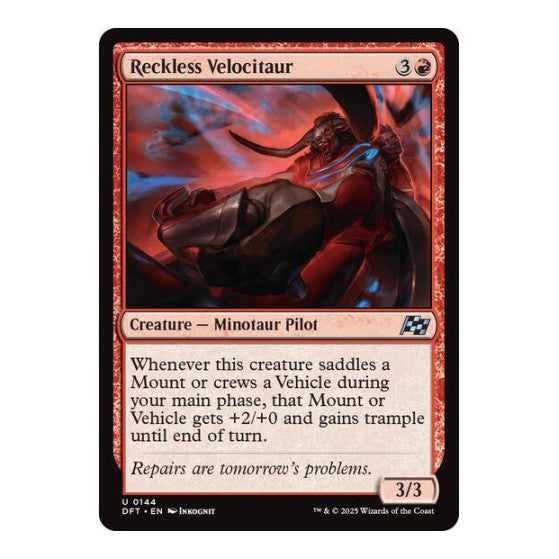 Reckless Velocitaur (DFT) #144 Uncommon Aetherdrift Magic: The Gathering: 2025
