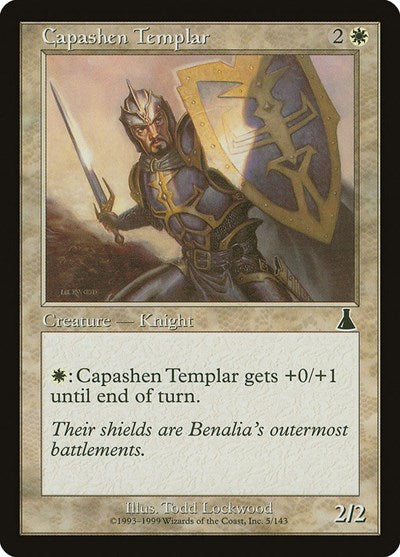 Capashen Templar (UDS) #5 Common (Moderately Played) Urza's Destiny Magic: The Gathering: 1999