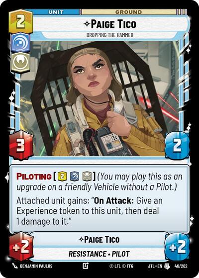 Paige Tico Dropping the Hammer (JTL) #046/262 Uncommon (Near Mint) Jump to Lightspeed Star Wars: Unlimited: 2025
