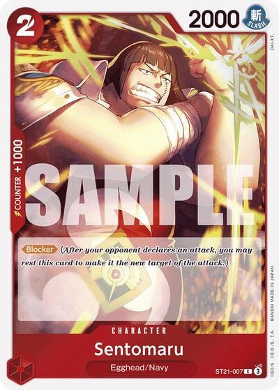 Sentomaru (ST-21) #ST21-007 Common (Foil Lightly Played) Starter Deck EX: Gear 5 One Piece Card Game: 2025