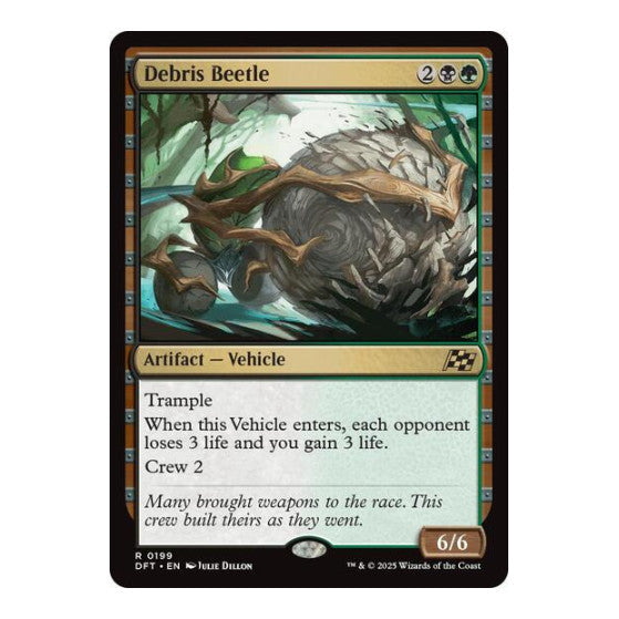 Debris Beetle (DFT) #199 Rare (Damaged) Aetherdrift Magic: The Gathering: 2025