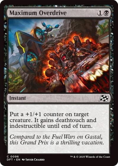Maximum Overdrive (DFT) #96 Common (Lightly Played) Aetherdrift Magic: The Gathering: 2025