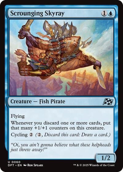 Scrounging Skyray (DFT) #60 Uncommon (Lightly Played) Aetherdrift Magic: The Gathering: 2025