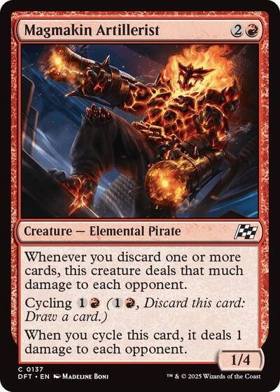 Magmakin Artillerist (DFT) #137 Common (Lightly Played) Aetherdrift Magic: The Gathering: 2025