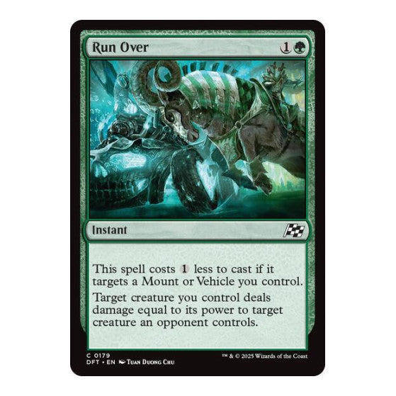 Run Over (DFT) #179 Common Aetherdrift Magic: The Gathering: 2025
