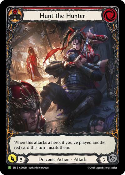 Hunt the Hunter (Red) (GEM) #GEM014 Promo (Near Mint) GEM Pack 1 Flesh and Blood TCG: 2025