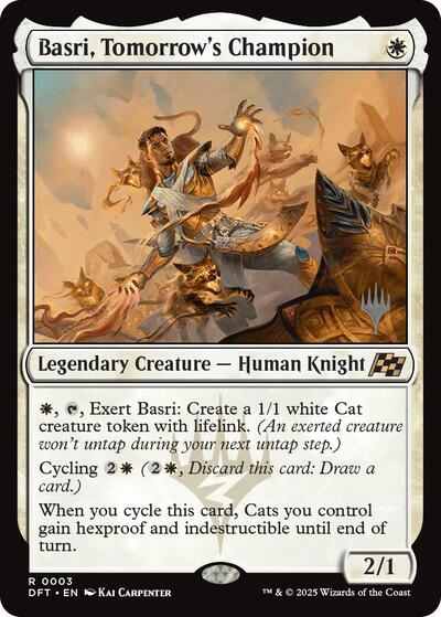 Basri Tomorrows Champion (PPDFT) #3p Rare (Lightly Played) Promo Pack: Aetherdrift Magic: The Gathering: 2025
