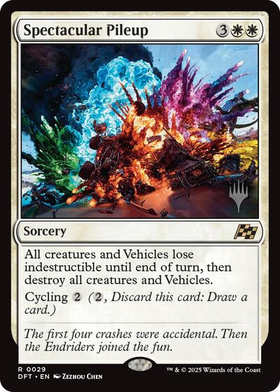 Spectacular Pileup (PPDFT) #29p Rare (Lightly Played) Promo Pack: Aetherdrift Magic: The Gathering: 2025