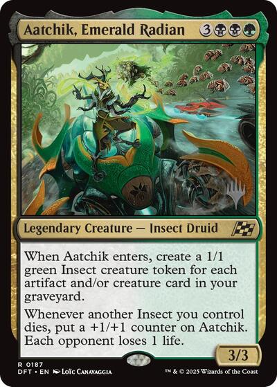 Aatchik Emerald Radian (PPDFT) #187p Rare (Lightly Played) Promo Pack: Aetherdrift Magic: The Gathering: 2025