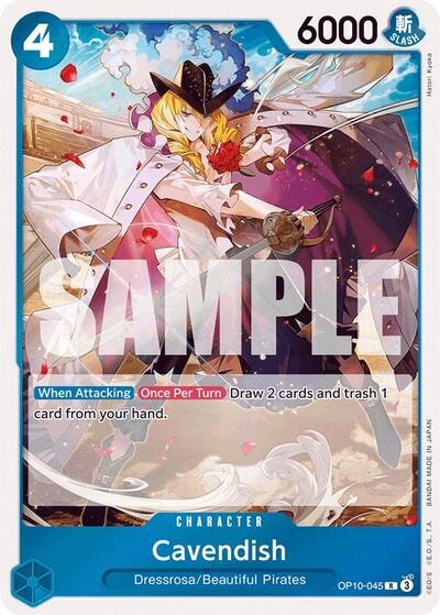 Cavendish (045) (OP10) #OP10-045 Rare (Foil Lightly Played) Royal Blood One Piece Card Game: 2025