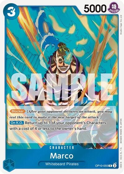 Marco (OP10) #OP10-055 Rare (Foil Lightly Played) Royal Blood One Piece Card Game: 2025