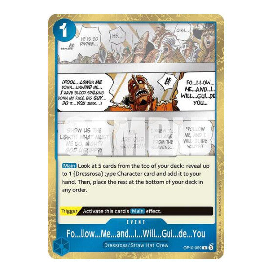 Fo...llow...Me...and...I...Will...Gui...de...You (OP10) #OP10-059 Rare Royal Blood One Piece Card Game: 2025