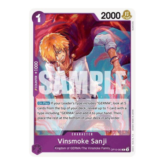 Vinsmoke Sanji (OP10) #OP10-063 Rare Royal Blood One Piece Card Game: 2025
