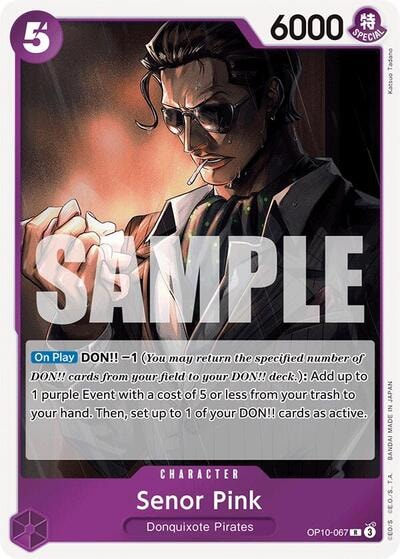 Senor Pink (OP10) #OP10-067 Rare (Foil Lightly Played) Royal Blood One Piece Card Game: 2025